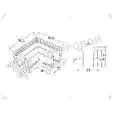 Коннектор угловой для корпуса в натяжной потолок Magnetic 220V 100*100*61 GL1043 BK черный (соединители в комплекте)