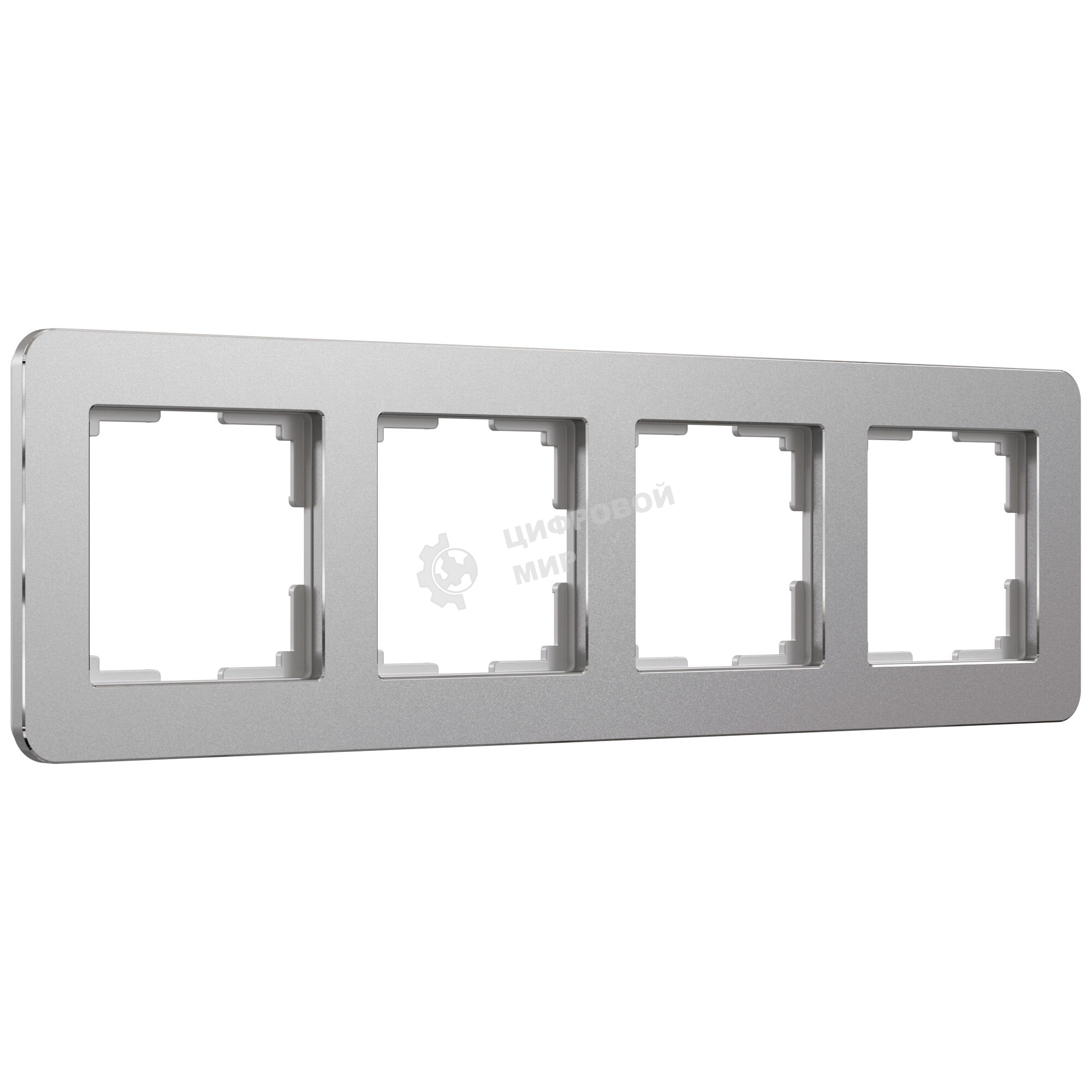 Рамка на 4 поста Platinum (алюминий) W0042606