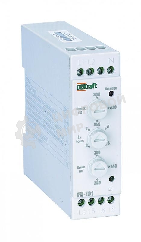 Реле контроля фаз 380В тип 02 серии РК-101 23301DEK DEKraft