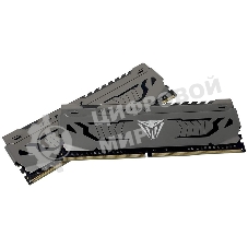 Оперативная память Patriot Viper Steel, DDR4, 16GB (2x8 GB), 3200 MHz, CL16, DIMM, радиатор, черный