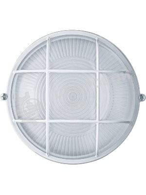 Светильник Navigator ЛОН NBL-R2-60-E27/WH 1х60Вт E27 IP54 (аналог НПБ 1302 бел. круг с решеткой 60Вт)