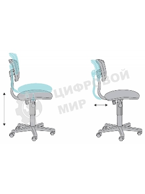 Кресло детское Бюрократ CH-299/ABSTRACT спинка сетка мультиколор сиденье мультиколор абстракция