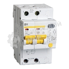 Выключатель автоматический дифференциального тока 2п C 6А 10мА тип AC 4.5кА АД-12 IEK MAD10-2-006-C-010