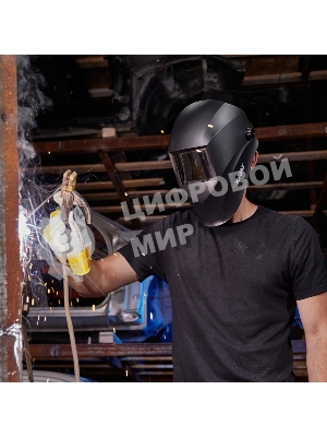 Маска сварщика Kranz с черным минеральным стеклом DIN 9