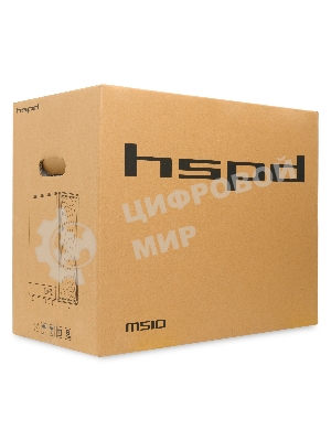 Компьютерный корпус HSPD M510, Mesh Mid Tower, белый, TG, 0.5 SPCC, 4x120мм ARGb ATX, mATX, mITX 180/280/160мм 1x2.5