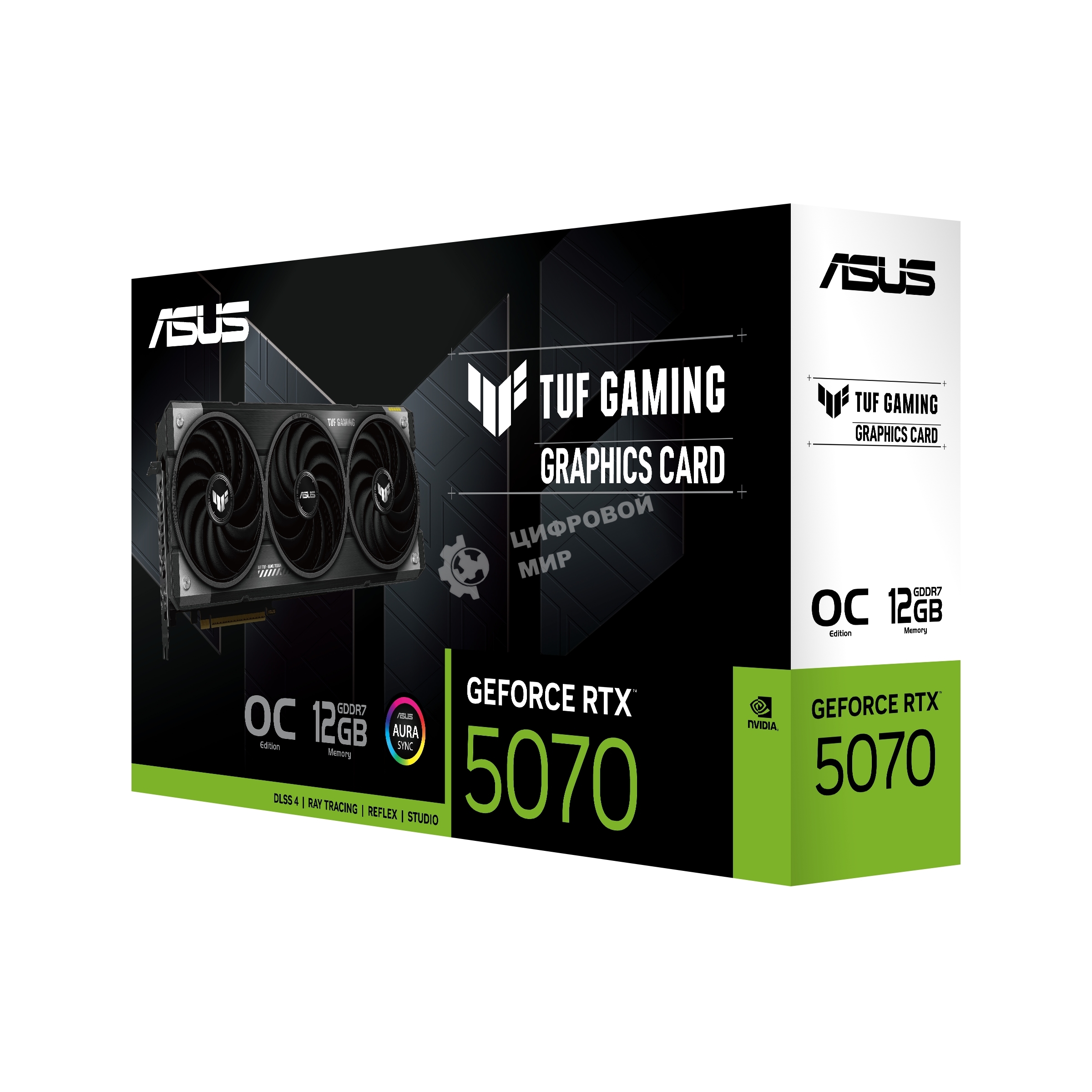 Видеокарта ASUS TUF-RTX 5070-O12G-GAMINGRTX 5070,HDMIx2,DPx3,12G,D7; 90YV0LZ0-M0NA00