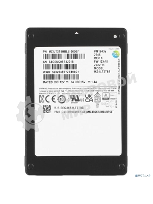 Накопитель SSD Samsung PM1643a, 3.84Tb, SAS 12Gb/s, 2.5