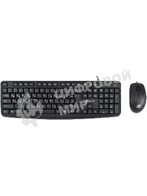 Комплект клавиатура+мышь Oklick S603 проводной, USB, 1200 DPI, чёрный