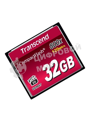 Флеш карта CF 32Gb Transcend, 800X