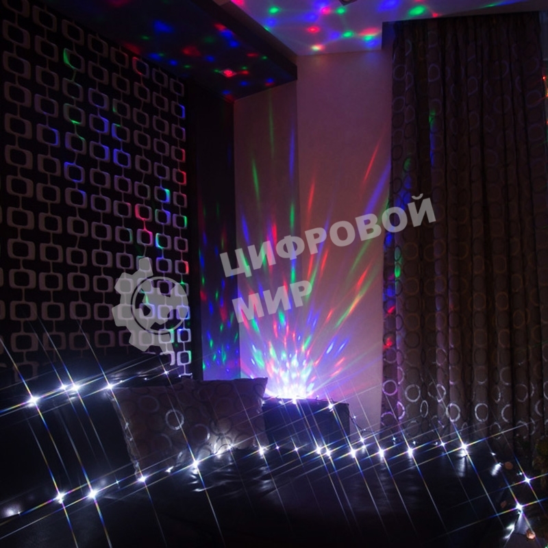 Диско-лампа Neon-night светодиодная в компактном корпусе, 230 В