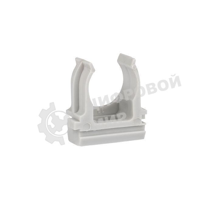 Держатель для труб (клипса) d16мм сер. (уп.100шт) Plast EKF derj-z-16n