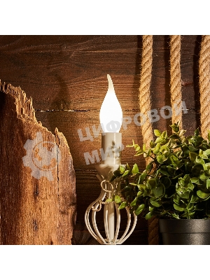 Лампа светодиодная филаментная Rexant Свеча на ветру CN37 9.5 Вт 915 Лм 4000K E14 матовая колба