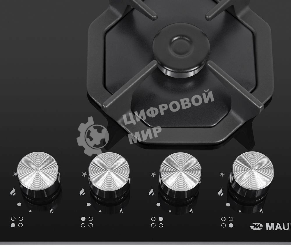 Газовая варочная панель Maunfeld EGHG.64.23CB/G, 4 конфорки, закаленное стекло, черный