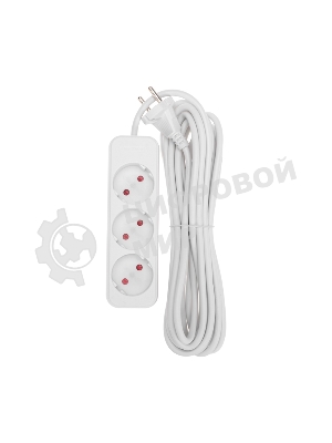 Удлинитель Rexant STANDARD 3 гнезда, 5 м, 2х1,0мм², б/з, белый
