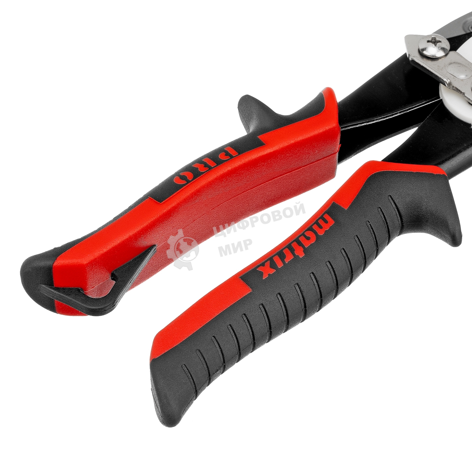 Ножницы Matrix по металлу, 250 мм, прямой рез,сталь CRMO,двухкомпонентные рукоятки, PRO