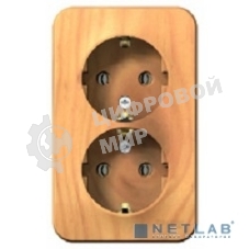 Розетка 2-ая с/з. без шторок 16А, 250 В, изолир. пластина SE Blanca наруж Ясень