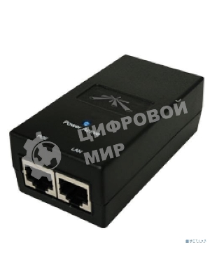 Блок питания [POE-48-24W-G EU] Ubiquiti POE-48-24W-G 48В 0.5А Passive PoE, стандарт передачи данных Gigabit Ethernet(2308)