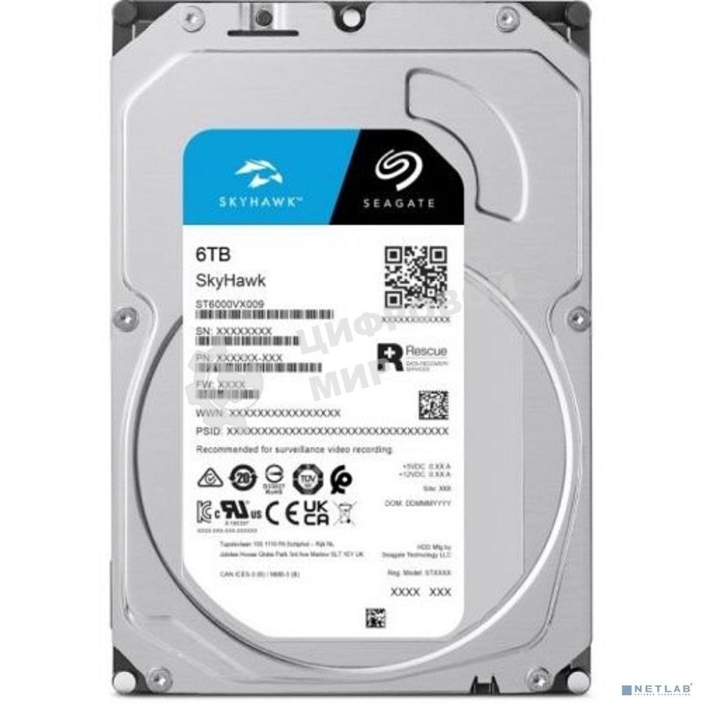 Жесткий диск Seagate SATA 6Tb 5400RPM 6Gb/S 256MB ST6000VX009