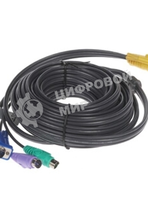 Кабель ATEN KVM Cable 2L-5206P -Кабель для KVM: 2xPS/2(m)+DB15(m) (PC) -на- SPHD15(m) (KVM), 6м