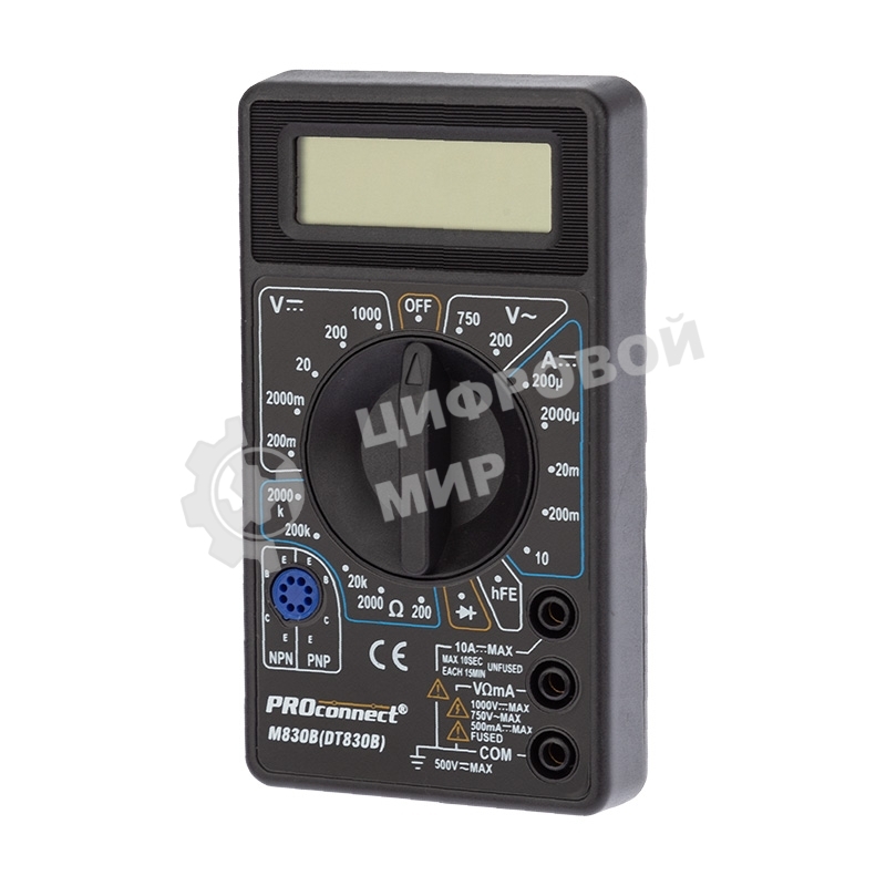 Портативный мультиметр PROconnect M830B (DT830B)