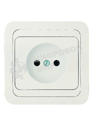 Розетка 1-м Makel СП Mimoza 16А IP20 без заземл. керам. бел./бел.