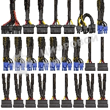 Блок питания серверный 1100W ExeGate EX292215RUS ServerPRO-1100RADS (ATX, for 3U+ cases, КПД 82% (80 PLUS), 14cm fan, 24pin, 2(4+4)pin, 6xPCIe, 8xSATA, 4xIDE, Cable Management, black)