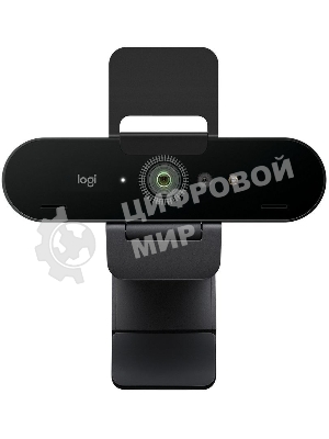 Веб-камера Logitech Brio 4K HDR 3840x2160, 30 кадр/с, USB Type-A, микрофон (2 шт, шумоподавление), автоматическая фокусировка, автоосвещение, HDR, шторка приватности, универсальное крепление