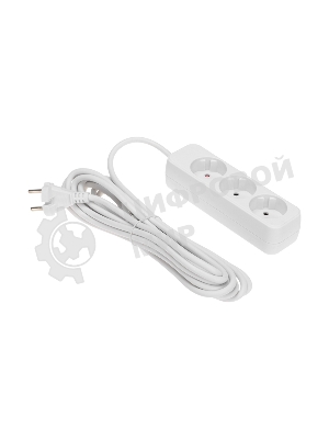 Удлинитель Rexant STANDARD 3 гнезда, 5 м, 2х1,0мм², б/з, белый