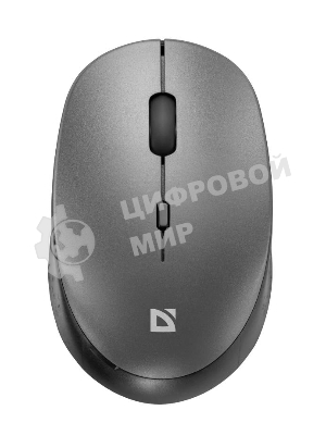 Мышь беспроводная Defender Auris MB-027 серый, 1600 dpi, радиоканал, USB, кнопки - 4