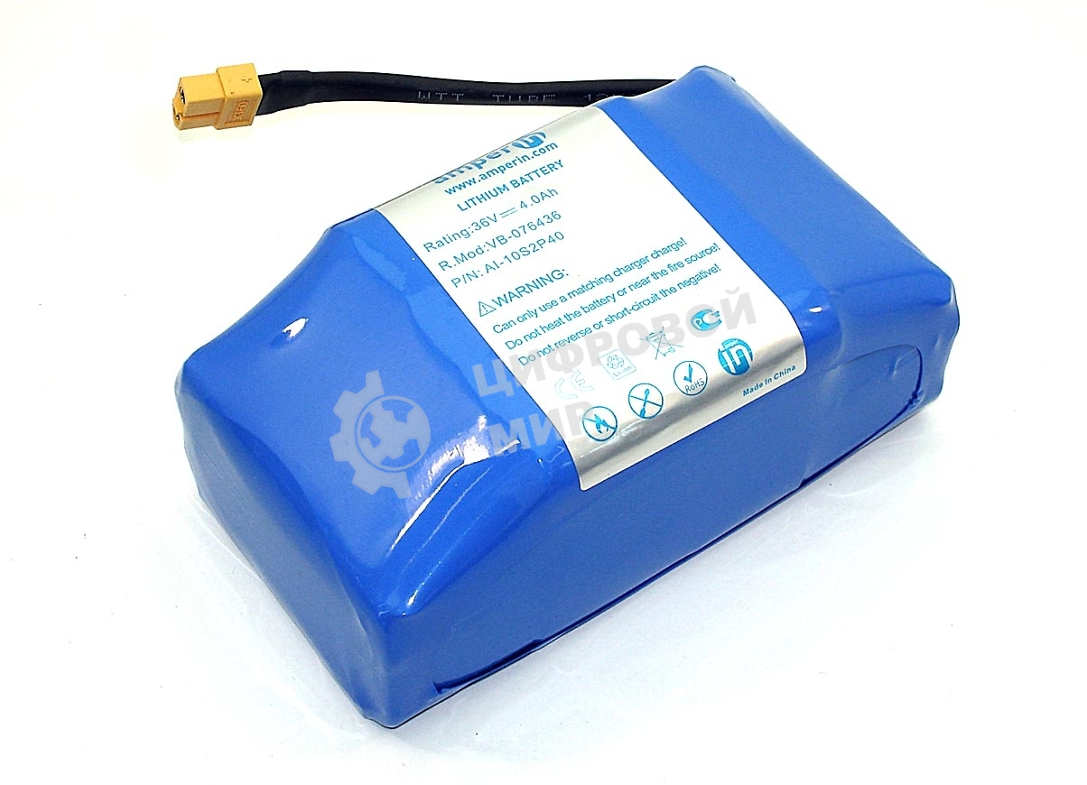 Аккумулятор Amperin 10S2P для гироскутера 36V 4.0А·ч Li-ion