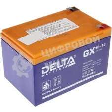 Аккумуляторная батарея Delta GX 12-12 напряжение 12В, емкость 12Ач (151х95х101мм)