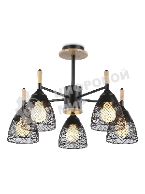 Светильник Ambrella light TR8015/5 BK черный E27*5 max 40W D600*385