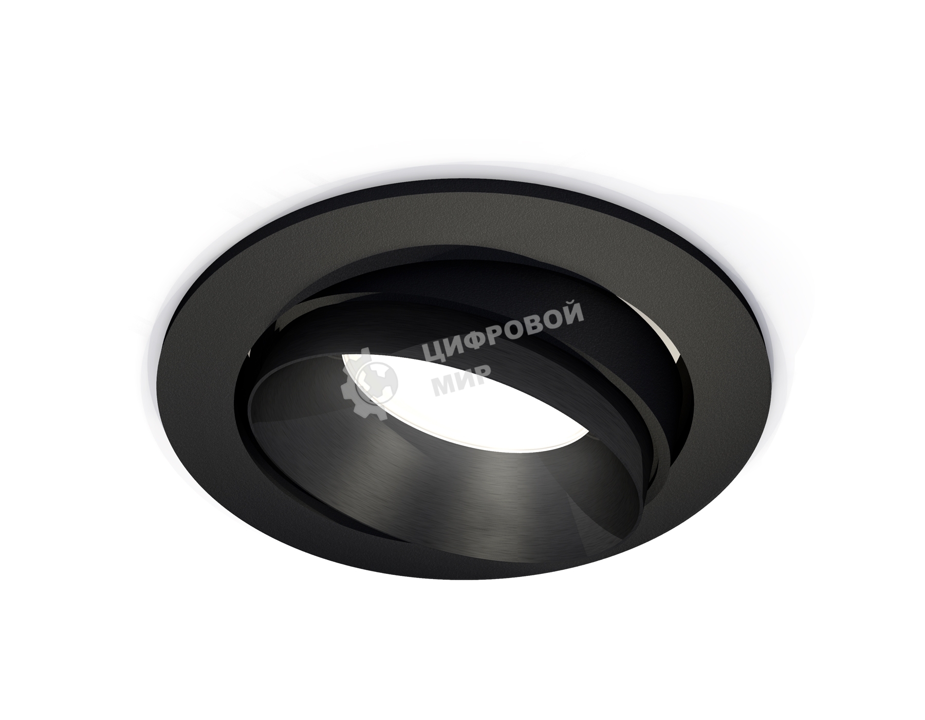 Комплект встраиваемого поворотного светильника Ambrella light XC7652021 SBK/PBK черный песок/черный полированный MR16 GU5.3 (C7652, N7031)