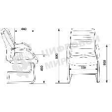 Кресло офисное Бюрократ T-8010-LOW-V/IVORY слоновая кость, искусственная кожа, на полозьях