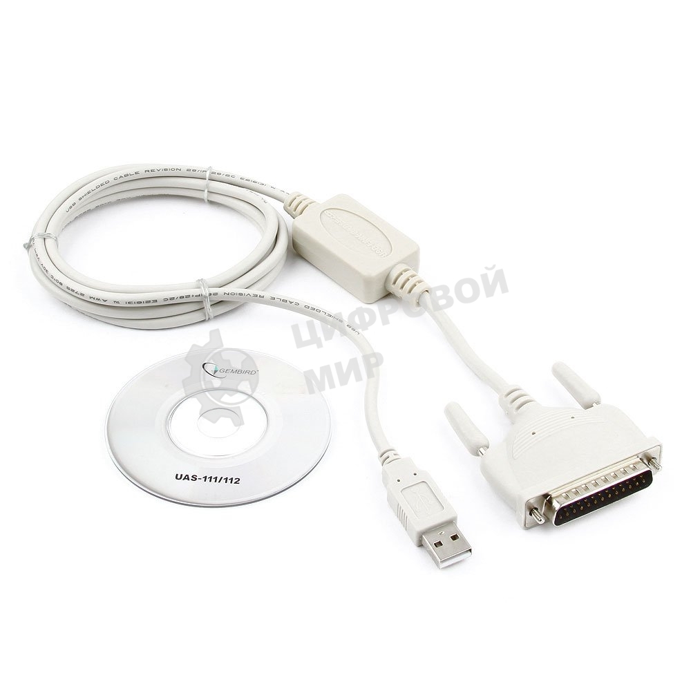 Переходник Gembird Переходник с USB DB25M/AM 1.8m блистер