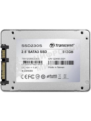 Накопитель SSD Transcend 230S, 512Gb, SATA III, 2.5