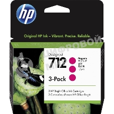 Картридж струйный HP 712 3ED78A пурпурный x3упак. (29мл) для HP DJ Т230/630