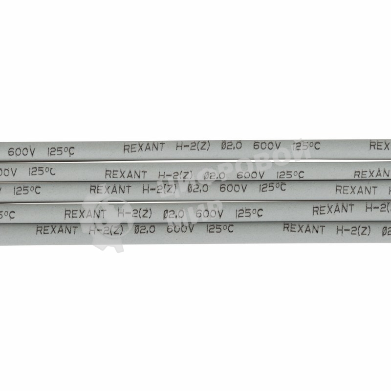 Термоусадочная трубка Rexant 2,0/1,0 мм, серая, упаковка 50 шт. по 1 м