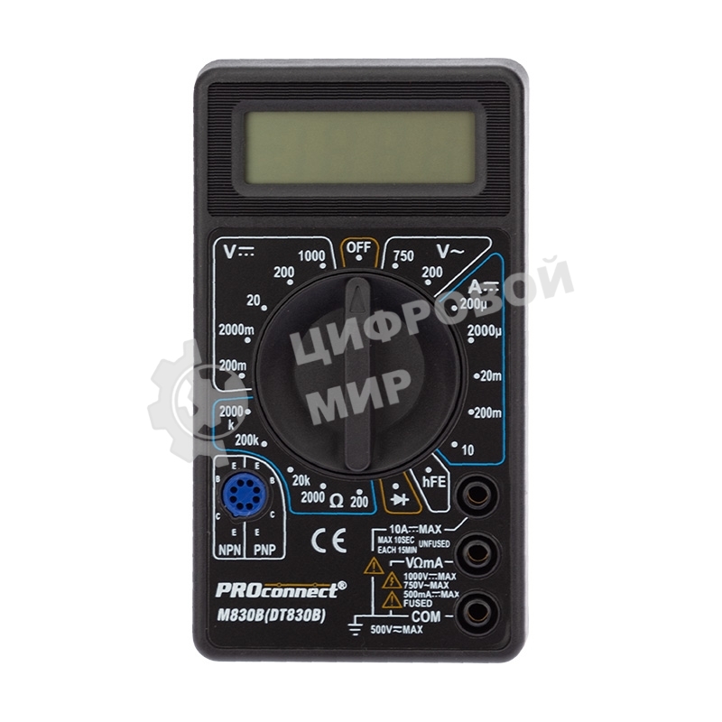 Портативный мультиметр PROconnect M830B (DT830B)