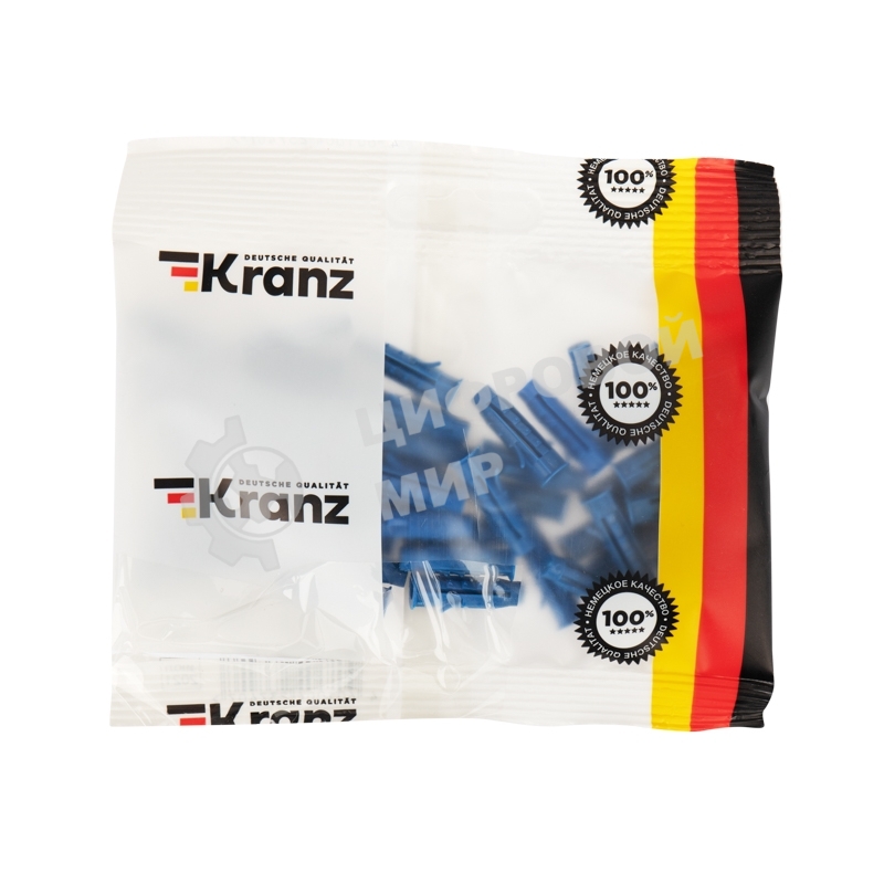 Дюбель распорный Kranz 6х25, синий, пакет (50 шт./уп.)