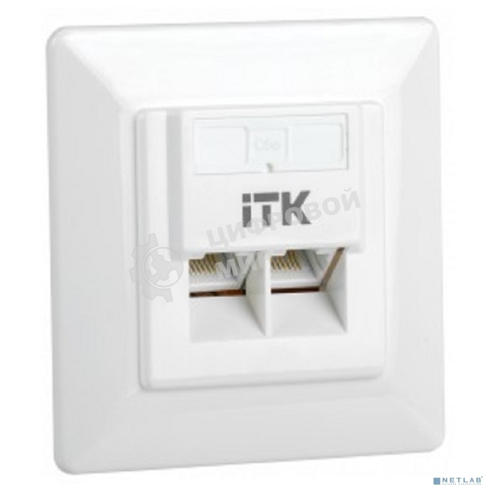 Внутренняя информационная розетка Itk CS2-1C5EU-2-1 RJ45 кат.5E UTP 2 порта
