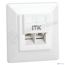 Внутренняя информационная розетка Itk CS2-1C5EU-2-1 RJ45 кат.5E UTP 2 порта