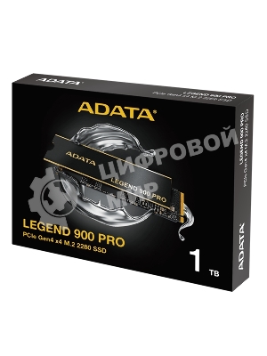 Накопитель SSD ADATA LEGEND 900 PRO, 1Tb, PCIe 4.0 x4, M.2 2280, NVMe, R/W 7400/6000