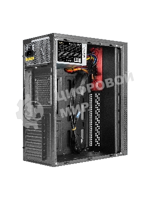 Компьютерный корпус Miditower ExeGate AA-443U-UNS500 (ATX, БП UNS500 с вент. 12см, 2хUSB+1хUSB 3.0+HD Audio, черный)