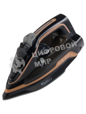 Утюг Kelli KL-1645 черный/коричневый