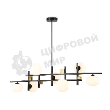 Светильник Ambrella light LH51017/7 BK/BS/FR черный/латунь/белый матовый G9*7 max 28W 1100*240*300