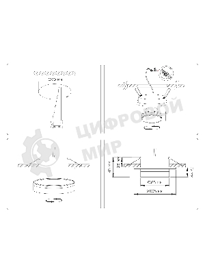 Светильник Ambrella light TN6707 WH белый IP44 GX53 max 15W D105*45