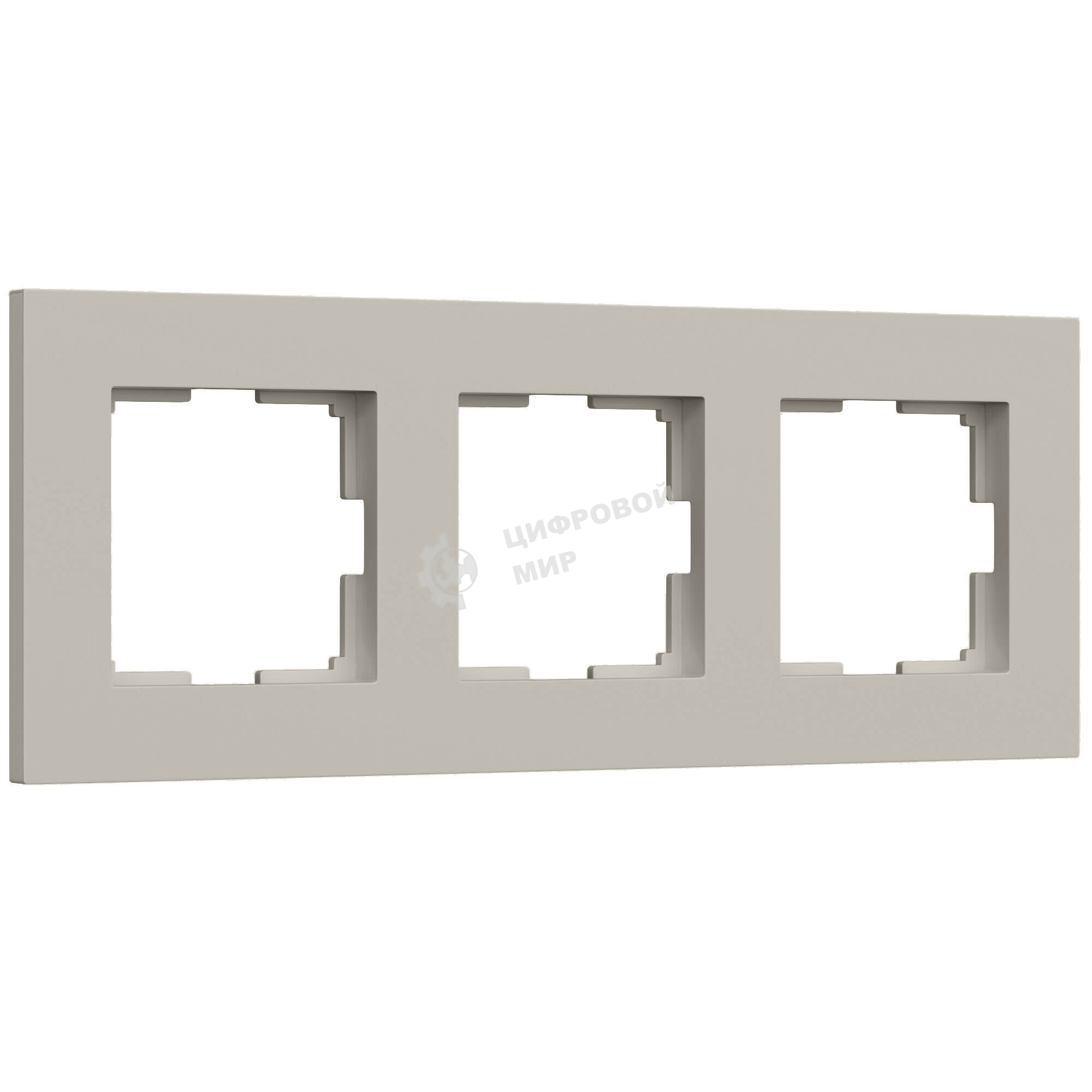 Рамка на 3 поста Slab (дымчатый софт) W0032917