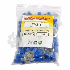 Наконечник кольцевой изолированный Rexant ø 6.5 мм 1.5-2.5 мм² (НКи 2.5-6/НКи2-6) синий