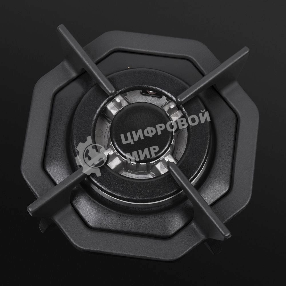 Газовая варочная панель Maunfeld EGHG.64.23CB/G, 4 конфорки, закаленное стекло, черный